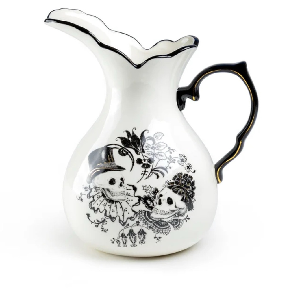 Potter’s Studio Halloween Victorian Skulls Pitcher